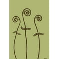 thumbnail image 2 of Lam, Vanna 11x14 Gold Ornate Wood Framed with Double Matting Museum Art Print Titled - Dichromatic Fiddleheads I, 2 of 4