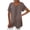 Brown, variant on WIZUTIZ Top for Women Sales Plus Size Cotton Linen Linen Athletic Tshirts V-Neck Tunics Ladies Shirts Vintage Solid Tops Ultra Soft Trendy Tshirt Loose Fit Short Sleeve Blouse T-shirt Bl