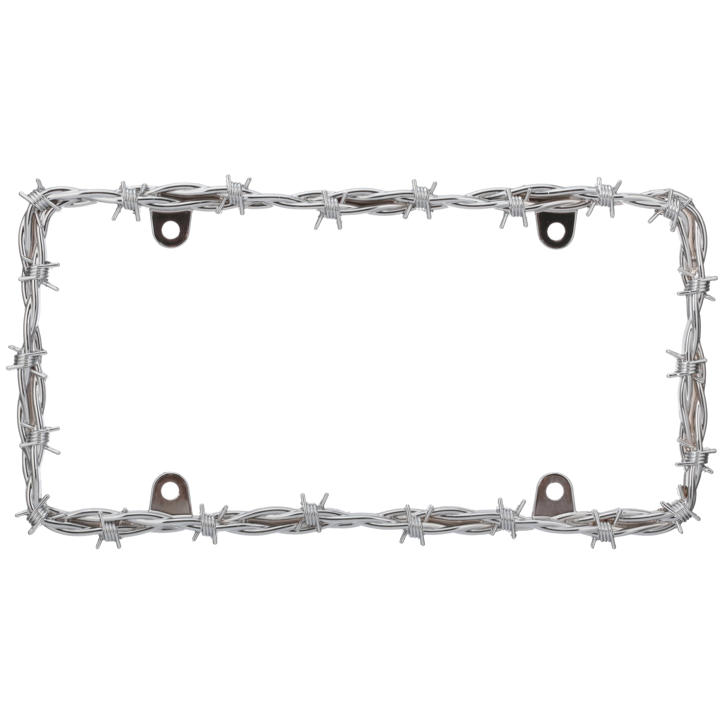 Cruiser AccessoriesÂ® Barbed Wire IIâ ¢ Chrome License Plate Cover