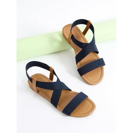 

Women s Cross Strap Sandals Blue EUR39(8)