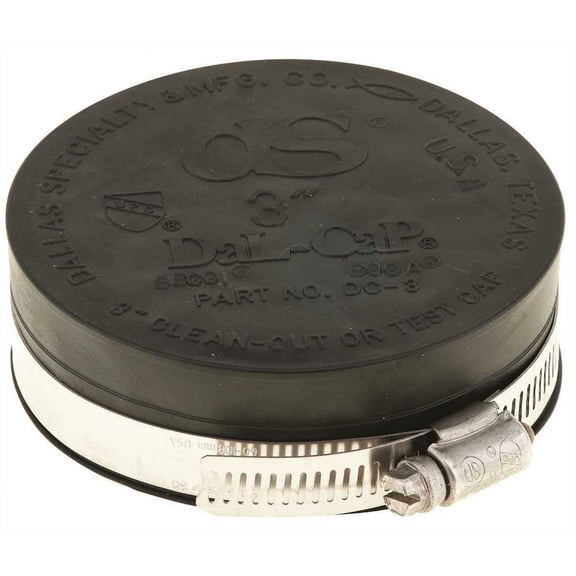 DAL-CAPS® RUBBER CLEANOUT OR TEST CAP, 3 IN. per 8 Each