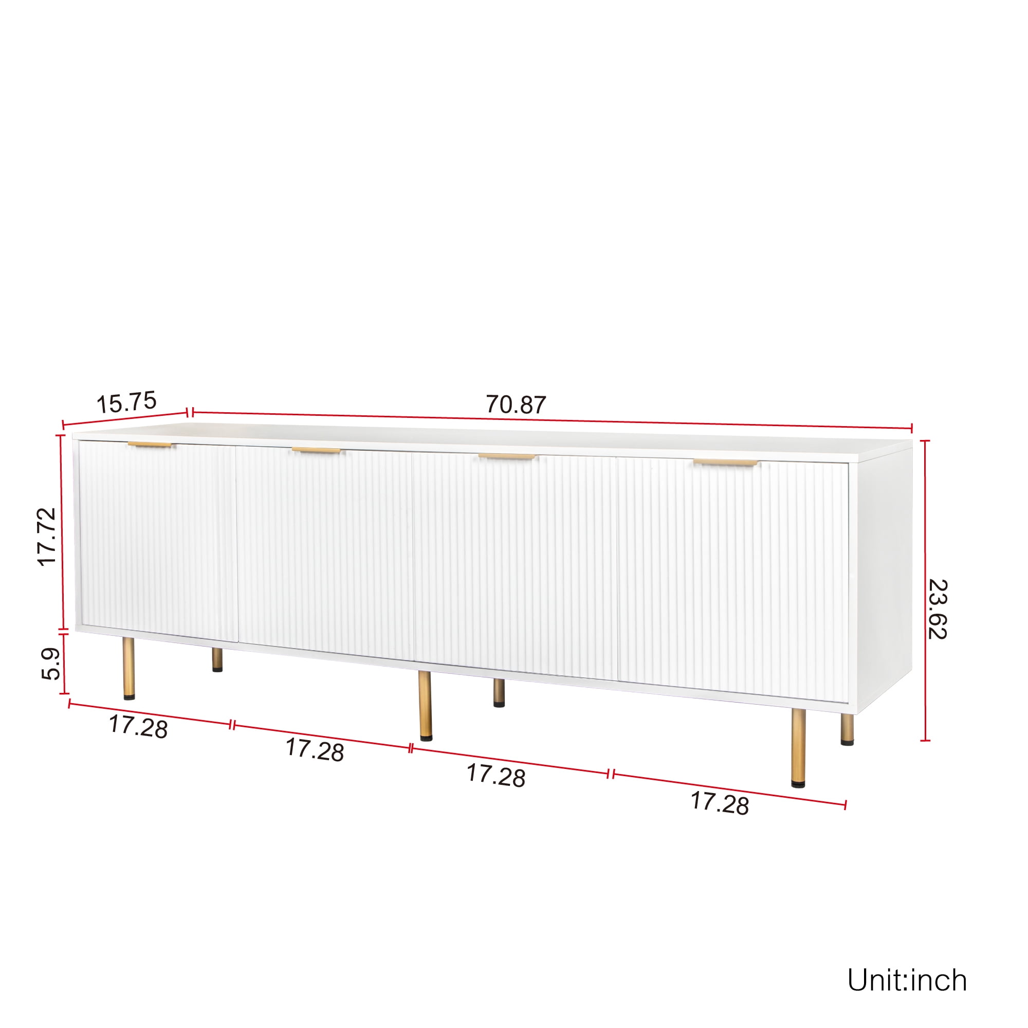 TV Cabinet For 80 Inch TV Stands, For Living Room Bedroom