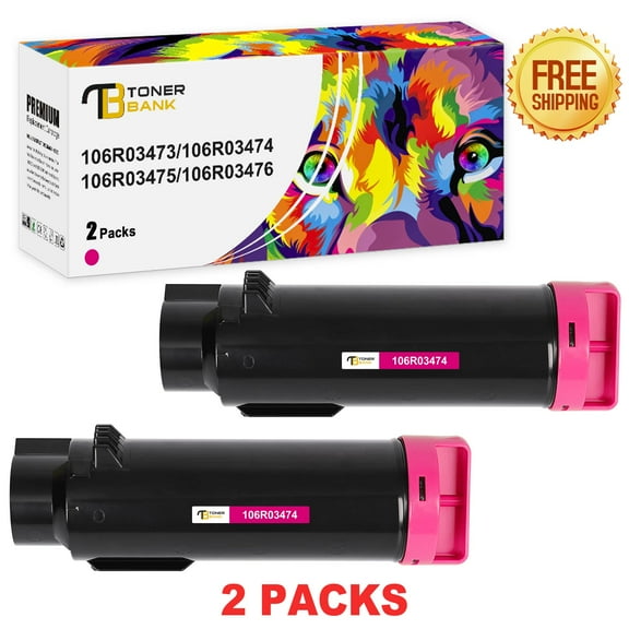 Toner Bank 2-Pack Compatible Toner for Xerox 106R03478 Phaser 6510N 6510DN 6510DNM 6510DNI WorkCentre 6515N 6515DN 6515DNM 6515DNI 2x Magenta