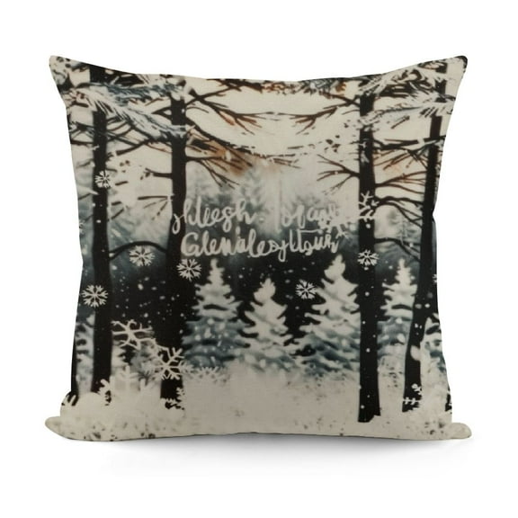 YINGXI Winter Decorative Throw Pillow Covers, Christmas Outdoor Pillowcase, Get Cozy Cushion Case Home Decor 12x12in