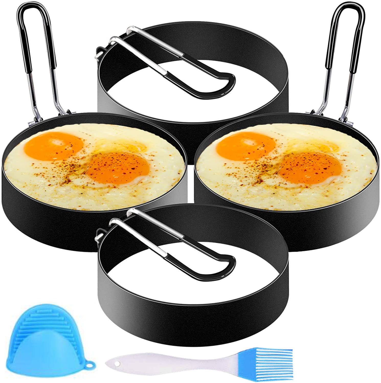 Fried Egg Omelette  Pancake Biscuit Mold Non Stick Stainless Steel Hot
