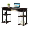 thumbnail image 3 of Pemberly Row No-Tools Student Desk with Shelves in Espresso Wood Finish, 3 of 6
