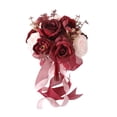 thumbnail image 4 of Boda Bouquet Bouquet Rose Flowers Centro de adornos de adornos de Browet Bouquet para la fiesta Home Día de San Valentín Rojo, 4 of 8