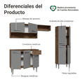 thumbnail image 4 of Cocina Integral Completa Madesa Emilly Pop 229cm Marrón/Gris, 4 of 10