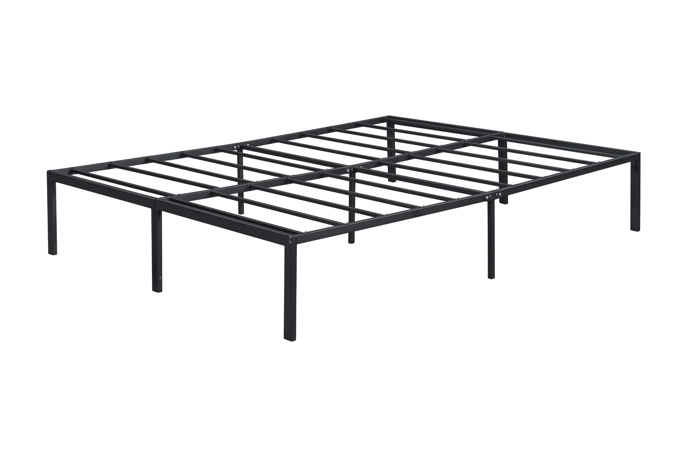 Aukfa Platform Metal Queen Size Bed Frame, 14 Inch, 600 lb Capacity, Noise Free, Black
