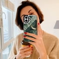 thumbnail image 5 of Compatible with iPhone 11 12 13 mini 14 15 16 Pro Max Plus Wallet Case with Card Holder, PU Leather Kickstand Card Slots Case ( Green Gold Marble Modern Luxury,, iPhone 16 Pro Max), 5 of 7