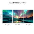 thumbnail image 3 of Aurora Borealis Canvas Wall Art Colorful Northern Lights Wall Decor Snow Mountain Forest Lakes Pictures Living Room Decor Frame, 3 of 6