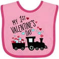 thumbnail image 3 of Inktastic My First Valentines Day Train Boys or Girls Baby Bib, 3 of 4