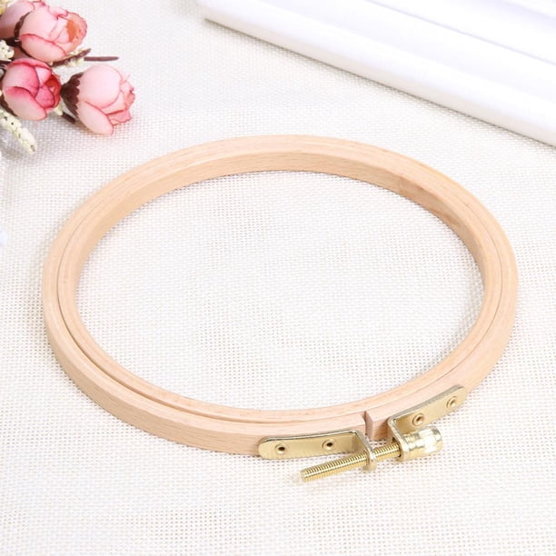 Cuadros Decorativos Herramienta de bordado de anillo de aro de costura de marco de punto de cruz de madera DIY (15,5 cm) Ehuebsd embutido en tela