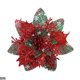 thumbnail image 3 of 5 piezas de adornos colgantes para árbol de Navidad con flores rojas, corona navideña para bricolaje, decoraciones navideñas para el hogar, Año Nuevo, Navidad 2024, 3 of 5