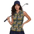 thumbnail image 6 of Whosucclay Wolf Sunflower Print Workout Tank Tops for Women, Ventilated Half Zip Womens Golf Shirt for Athletic Sports XS - 2XL, 6 of 8