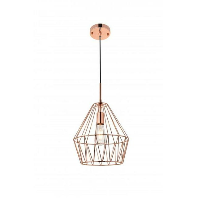 Living District LD4008D11G Candor 1 Light Rose & Gold Ceiling Pendant
