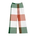 thumbnail image 4 of Nokdvo Womens Christmas Pajama Pants Fall Winter Lightweight Flannel Plaid Bottom Pants Elastic Waist Loose Super Soft Sleepwear,Mint Green 2XL, 4 of 7