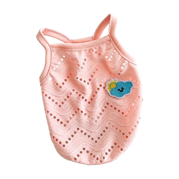 Moonsky Breathable Dog Shirt,Mesh Cooling Tank Top for Small and Medium Dogs, Lightweight Pet Summer Apparel, Pink S