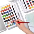 thumbnail image 3 of Conjunto de pintura de acuarela profesion, de para primera , portátil para artistas principiantes Paint 12 nacarado + 36 perfecl Pintura de acuarela, 3 of 8