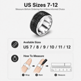 Geometric Rocks With Texture Jiaoiudi Men's Geometric Maze Pattern Wide Band Ring, Stainless Steel ...