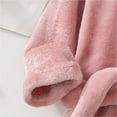 thumbnail image 4 of LYMAYTER 1-12Y Kids Toddler Hooded Bathrobe Casual Warmer Sleepwear Winter Tie-belt Robe Boys Girls‌, 4 of 7