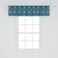 thumbnail image 2 of Ambesonne Ethnic Window Valance, Moroccan Stars Pattern with Geometric Shapes Bohemian Folklore Motifs, Curtain Valance for Kitchen Bedroom Decor with Rod Pocket, 54" X 12", Dark Taupe Off White, 2 of 3