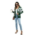 thumbnail image 3 of Uvplove Women Long Sleeve Soft Basic Knit Cardigan Sweater,Christmas Green,M,(S-3XL), 3 of 9