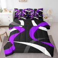 thumbnail image 1 of Erosebridal Geometric Stripe Bedding Queen Size,Abstract Artwork Comforter Sets with Sheets,Geometry Lines Decor,Reversible,Lightweight,7 Pieces, 1 of 5