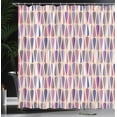 thumbnail image 3 of Ambesonne Retro Shower Curtain, 60s 70s Style Round Shapes, 69"Wx75"L, Purple Grey, 3 of 4