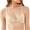 Beige, variant on Women Triangle Bralette Deep V Sexy Bra Back Cross Wirefree Bra Ribbed Push Up Padded Bra for Girls