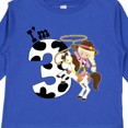 thumbnail image 4 of Inktastic I'm Three-cowgirl Riding Horse Birthday Girls Long Sleeve Toddler T-Shirt, 4 of 5