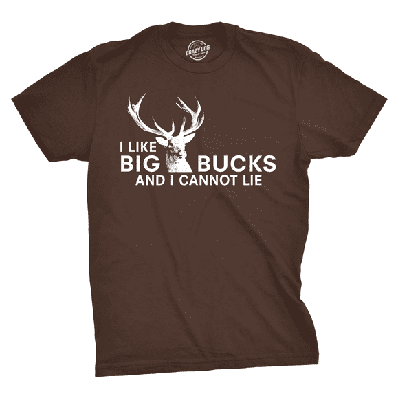 Mens I Like Big Bucks and I Cannot Lie Funny Deer Hunting Humor T shirts for Men Graphic Tees