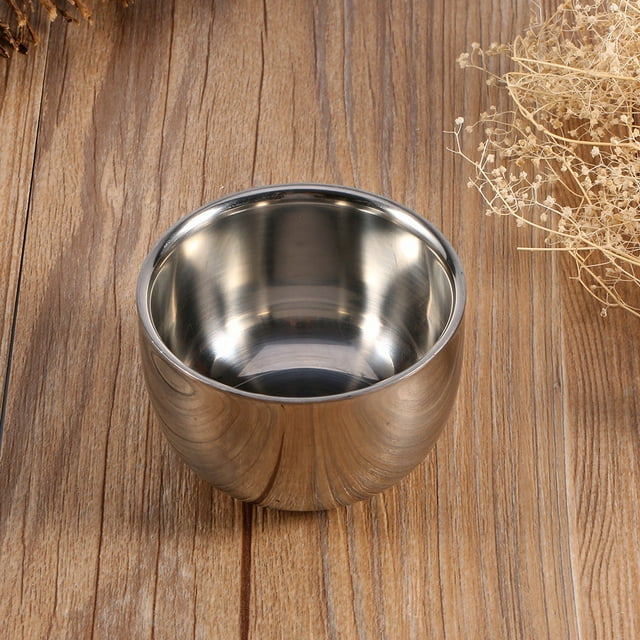 Tazón de Jabón de Afeitar de Acero inoxidable, Organizador de Burbujas, Taza de Jabón de Afeitado, Fácil de Limpiar, Para Todos los Cepillos de Afeitar. Viaje de Tamaña