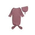 thumbnail image 4 of SUNSIOM Baby Ribbed Cloth Sleeping Bag, Solid Color Open Front Bunting with Cap, 4 of 8