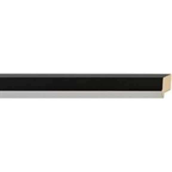 Picture Frame Moulding (Wood) 100Ft Bundle - Contemporary Silver Finish - 1.25" Width - 3/4" Rabbet