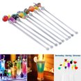 thumbnail image 2 of Palitos para mezclar cócteles Gardenne Martini Picks, 10 unidades, de grado alimenticio, resistentes al calor, diseño único, para bebidas, palitos largos, 2 of 7