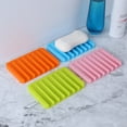thumbnail image 4 of Pebbuoy Soap Holder Quick Self-draining Anti-skid Leakproof Flexible Bathroom Soap Storage Tray Soap Organizer Home Hotel Kitchen Soap Rack, 4 of 7