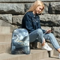 thumbnail image 6 of Honeii Fantasy Swan Yacht Design Print Clear Backpack Heavy Duty Transparent Bag 17" See Through BookBag for Women Men Adults Work Festival Sports Travel, 6 of 7