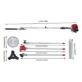 thumbnail image 2 of DENEST 4in1 Multifunctional 51.7CC 2-Stroke Gas Pole Saw Brush Cutter Gas Hedge Trimmer, 2 of 12