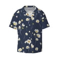 thumbnail image 3 of Goofa Daisies Flowers Printed Men's Casual Short-sleeved Shirt,Lightweight Breathable Button-down,Summer Casual men's top,Versatile Fashion shirt-XX-Large, 3 of 7