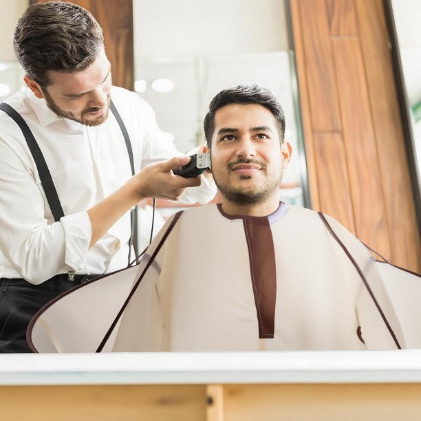 Hytrove Para Cortar Beige De Poliéster Fácil De Limpiar Para Uso En Barbería