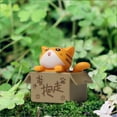 thumbnail image 5 of Cat Figurines Exquisite Lovely Gardening Doll Solid Model Creative Micro Landscape Cardboard Box Cat Mini 3D Cartoon Animal Models Desktop Ornaments, 5 of 8