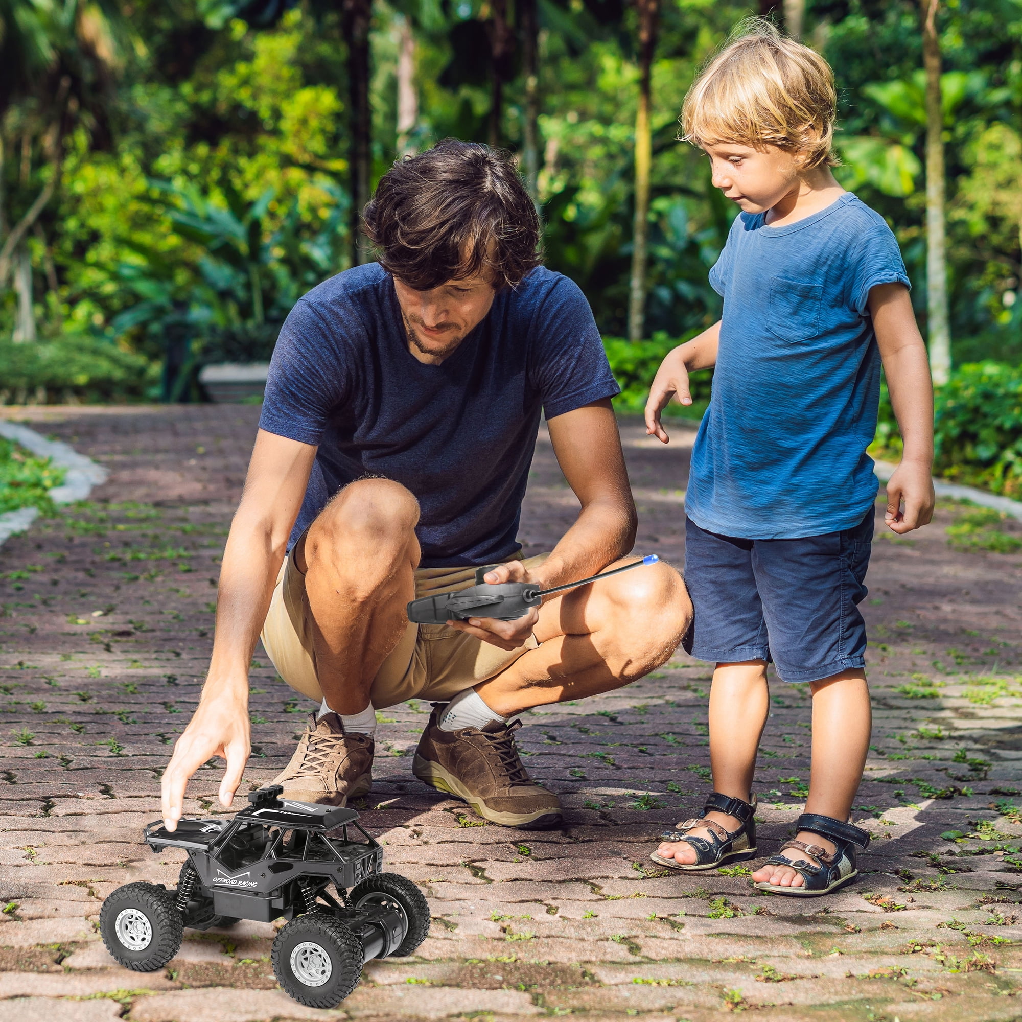 Carsky Remote Control Cars 1/18 Scale, Race Car Toys for Boys Kids 6-12 Years Old, RC High Speed 20-40KM/H Electric All Terrain Off-Road Monster Truck.（Black）