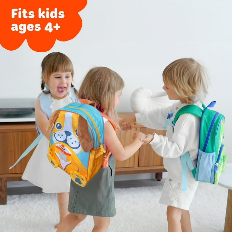 Move2Play Puppy Kids Backpack Kids Size Elementary School Kindergarten Book Bag Designed for Boys Girls Ages 4 Year Olds Travel Ready