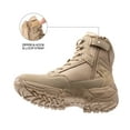 thumbnail image 6 of BURUDANI Men's Military Tactical Work Boots Side Zipper Leather Motorcycle Combat Boots, 6 of 8