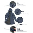 thumbnail image 3 of 33,000ft Women's Softshell Long Jacket with Hood Fleece Lined Windproof Warm up Waterproof Windbreaker, 3 of 6