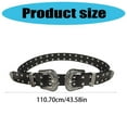 thumbnail image 5 of Weflink 2000s Retro Double Buckles Belt Punk Rock Trend Studded Waistband Accessory, 5 of 8