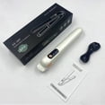 thumbnail image 1 of Plancha de pelo con carga USB, rizador de pelo con temperatura ajustable, herramienta de peinado blanca, 1 of 1