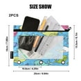 thumbnail image 3 of Colorful Whales in Ocean 2 Pack Pencil Pouch for 3 Ring Binder Smooth Zipper Folders with Pockets Clear Window Pencil Case, 3 of 6