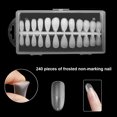 thumbnail image 3 of 240 Pieces False Nail Fingernail Extension Plastic Fingernail Extension Press Wearable Fake Tips Removable Practice Decoration Artificial Tools Household Oval, 3 of 9